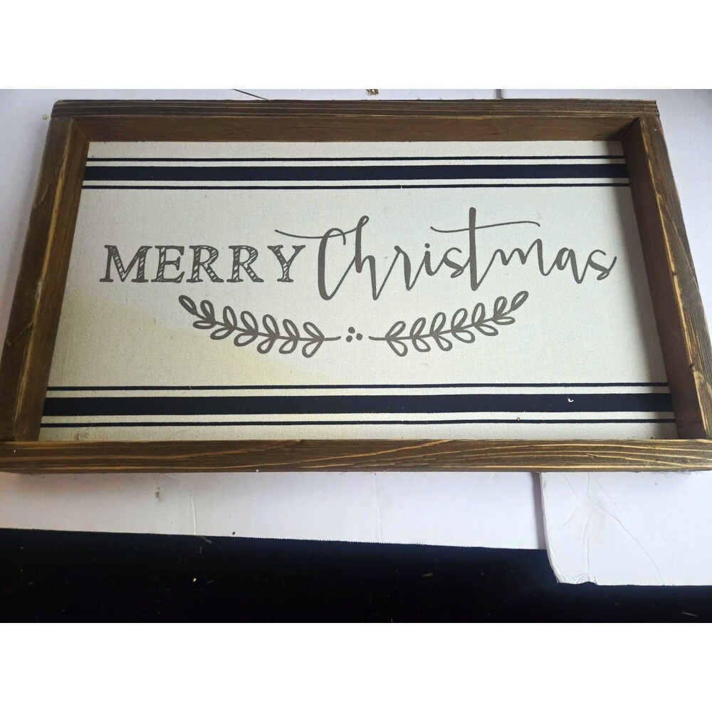 Hobby Lobby “Merry Christmas” Wood/MDF Wall Plaque Sign Horizontal 15.75x9.5